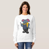 Sweatshirt Elephant coiffeur avec ciseaux (Devant entier)