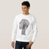 Sweatshirt Éléphant coiffeur avec peigne (Devant entier)