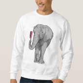 Sweatshirt Éléphant coiffeur avec peigne (Devant)