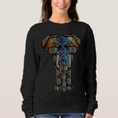 Sweatshirt Eléphant coloré (Devant)