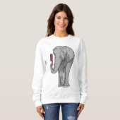 Sweatshirt Elephant comme coiffeur avec peigne (Devant entier)