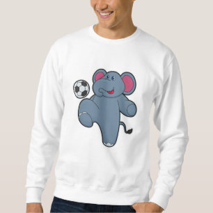 Sweatshirt Elephant comme joueur de football avec balle de fo