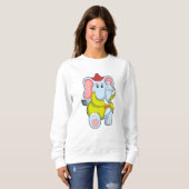 Sweatshirt Elephant comme pompier avec Proboscis (Devant entier)