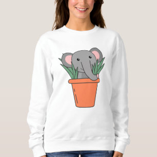Sweatshirt Elephant Dans Blumentop Funny Elephant Plantes
