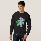 Sweatshirt Éléphant de bowling (Devant entier)