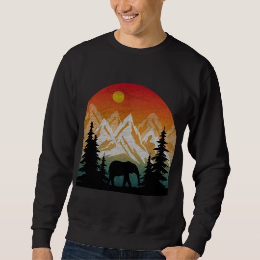 Sweatshirt Éléphant de la nature vintage (Devant)