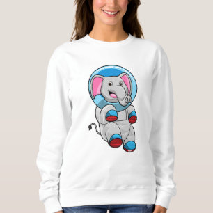 Sweatshirt Elephant en astronaute dans la sphère de verre