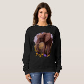 Sweatshirt Elephant Flowers Cute Painting Flower Elephant 5 (Devant entier)