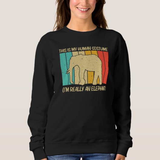 Sweatshirt Elephant For Men Women Indian Elephant Mammoth Vin (Devant)