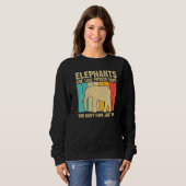 Sweatshirt Elephant For Men Women Indian Elephant Mammoth Vin (Devant entier)
