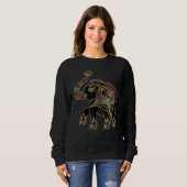 Sweatshirt Elephant Inde peint Eléphant (Devant entier)