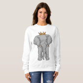 Sweatshirt Elephant King Crown (Devant entier)