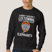 Sweatshirt Elephant Pour Hommes Femmes Plus Grand Cirque Zoo  (Devant)