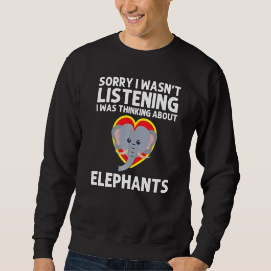 Sweatshirt Elephant Pour Hommes Femmes Plus Grand Cirque Zoo (Devant)