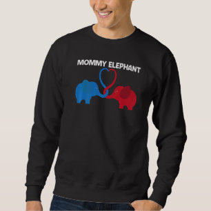 Sweatshirt Elephant Pour Les Femmes Maman Parc Sauvage Animal