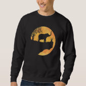 Sweatshirt Elephant Sunset For Men Women Cute Elephant (Devant)