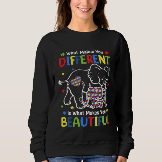 Sweatshirt Elephant What Makes You Different Autism Awareness (Devant)