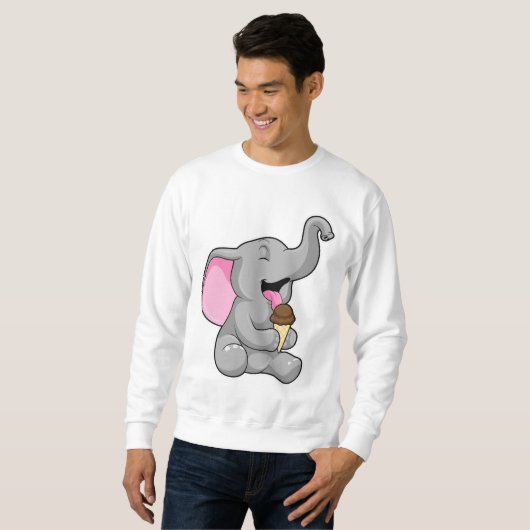 Sweatshirt Elephant with chocolate gaufre ice cream (Devant entier)