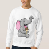 Sweatshirt Elephant with chocolate gaufre ice cream (Devant)