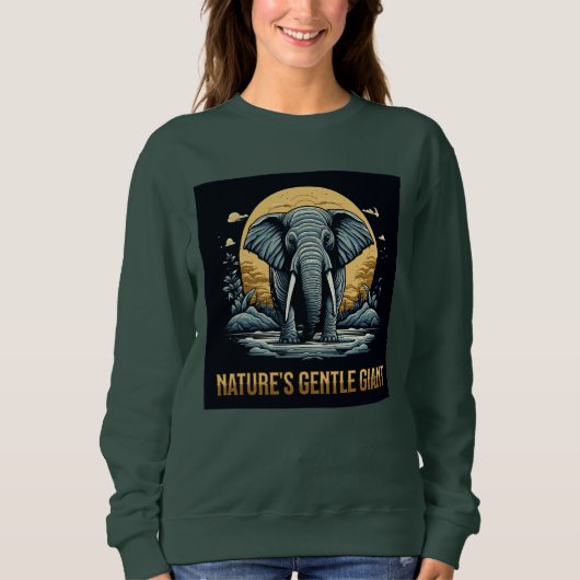 Sweatshirt Éléphants Le Géant Gentil de la Nature (Devant)