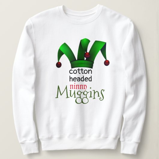 Sweatshirt Elf Père Noël Aide Noël Ninny Muggins (Design devant)