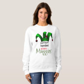 Sweatshirt Elf Père Noël Aide Noël Ninny Muggins (Devant entier)