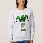 Sweatshirt Elf Père Noël Helper Christmas Abuela Elf personna (Devant)
