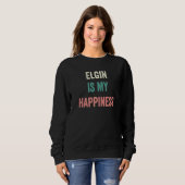 Sweatshirt Elgin est mon bonheur   (Devant entier)