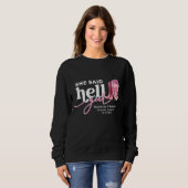 Sweatshirt Elle A Dit Enfer Ouais Rose Western Booth Casquett (Devant entier)