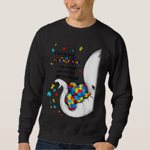 Sweatshirt Elle Aimait Un Petit Garçon Baby Elephant Autisme 