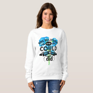 Sweatshirt Elle Croyait Qu'Elle Pouvait Le Faire. Floral bl