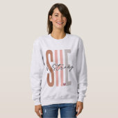 Sweatshirt Elle Est Forte Chrétienne Boho (Devant entier)