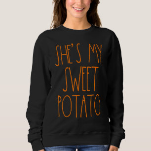 Sweatshirt Elle est ma patate douce Je Yam Set Couple de Than