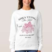Sweatshirt Elle noue l'arc rose Bachelorette (Devant)