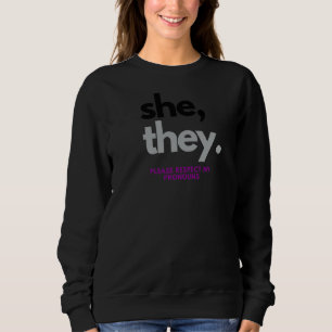 Sweatshirt Elle S'Il Vous Plaît Respecter Mes Pronononounes F
