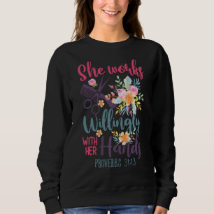 Sweatshirt Elle Travaille Avec Volonté Avec Ses Mains 31 13 H