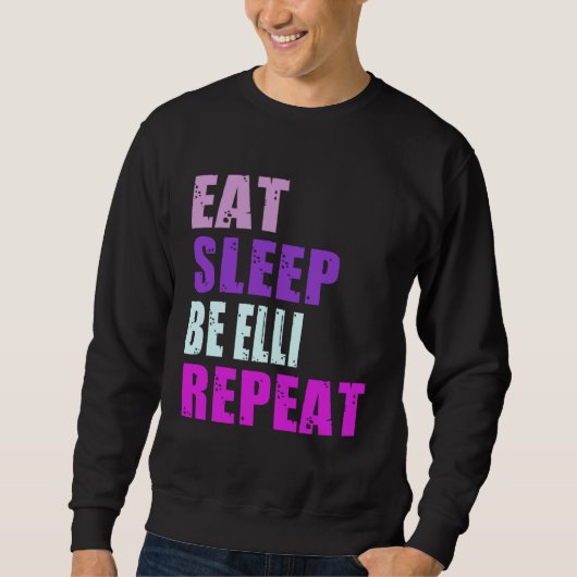 Sweatshirt Elli Manger Dormir Être Répéter Elli (Devant)