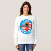 Sweatshirt Elmo Président - Drapeau (Devant entier)