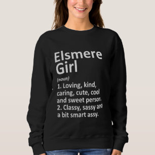 Sweatshirt Elsmere Girl De Delaware Funny City Accueil Racine