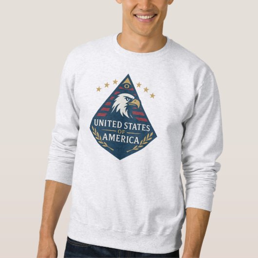 Sweatshirt Emblème de l'aigle pyramide des États-Unis d'Améri (Devant)