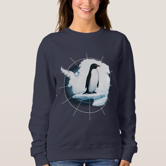 Sweatshirt Emblème de Manchot de l'Antarctique – Conception d (Devant)