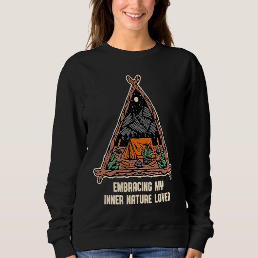 Sweatshirt Embracing Inner Nature Camping Forest Camper Jung (Devant)