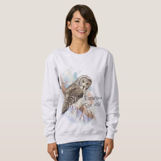 Sweatshirt Embrassez la citation de la faune sauvage avec la  (Devant entier)
