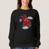 Sweatshirt Emo Bunny Emo Angel Alt esthétique Soft Goth Valen (Devant)