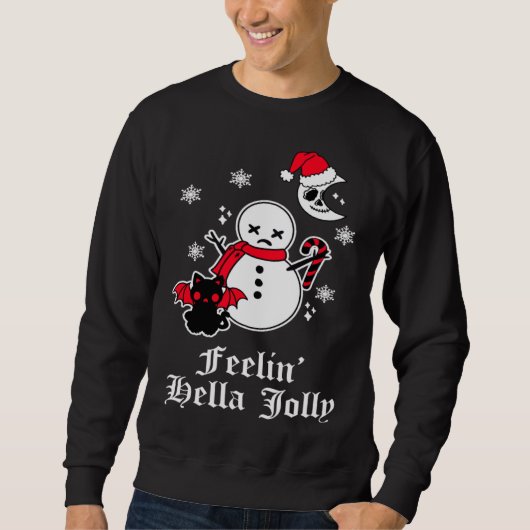 Sweatshirt Emo Christmas Goth Sarcastic Meme Horror Gothic Sn (Devant)