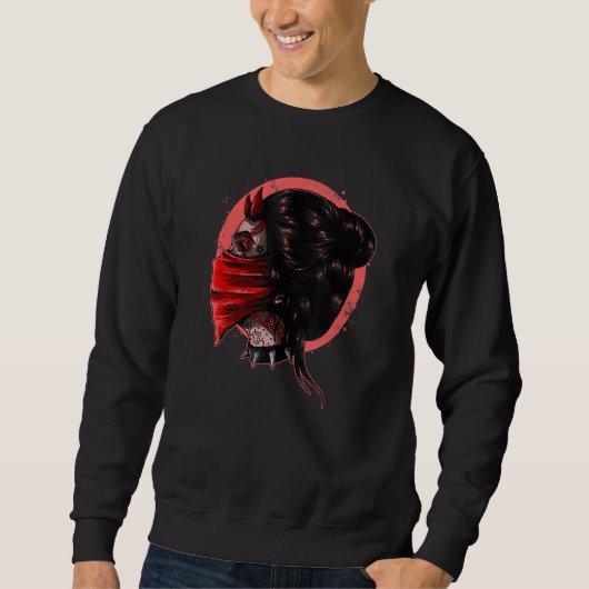 Sweatshirt Emo Punk fille démoniaque (Devant)