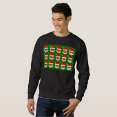 Sweatshirt émoticônes de père Noël (Devant entier)