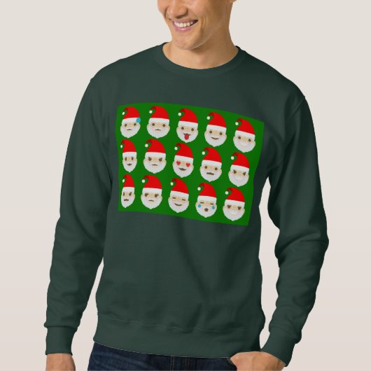 Sweatshirt émoticônes père Noël (Devant)