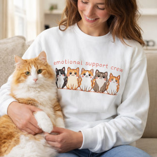 Sweatshirt Emotional Support - Kawaii Cutie Kitties - Cat Mom