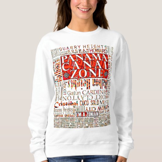 Sweatshirt Emplacement de la zone du canal de Panama avec Mol (Devant)